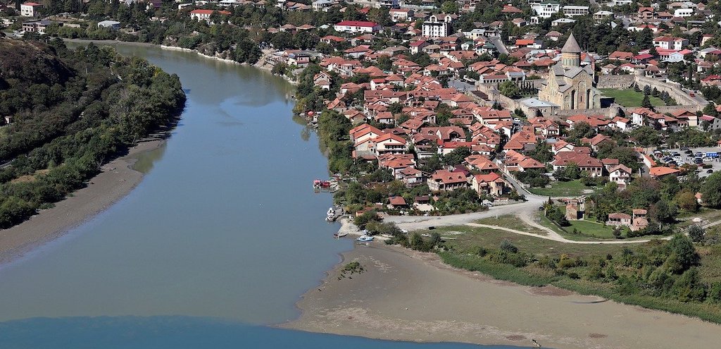 Aerial view of Jvari Georgia